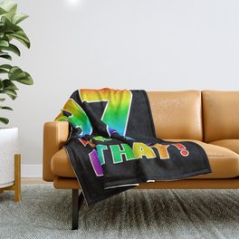 [ Thumbnail: HAPPY 97TH BIRTHDAY - Multicolored Rainbow Spectrum Gradient Throw Blanket ]