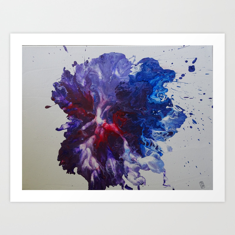 Acrylic Dutch Pour 1 Art Print By Canabeerakingdomartwork Society6
