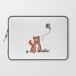 Baby Tiger with Purple Balloon Laptop Sleeve