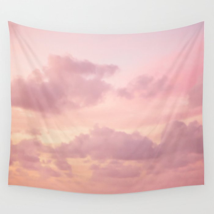 Pink Clouds Wall Tapestry