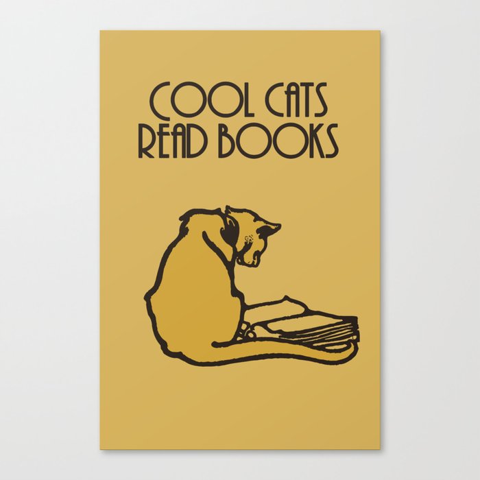 Cool cats read books Leinwanddruck Cool cats read books Leinwanddruck
