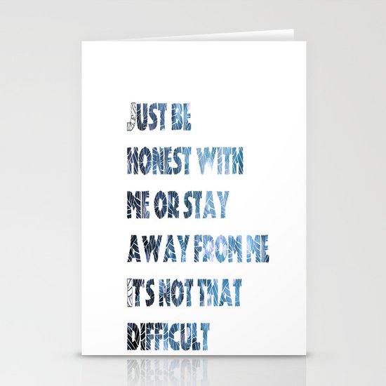 be honest Stationery Cards
