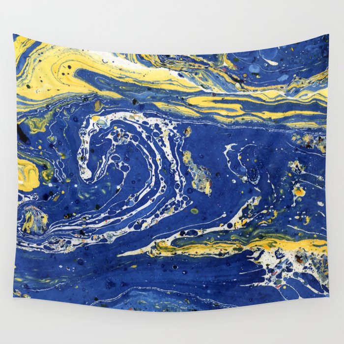 Starry Night Wave Abstract Decor Society6 Buyart Wall Tapestry