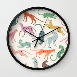 Cheetah Poster Wall Clock | Cats, Pattern, Cheetah, Digital, Retro, Abstract, Jaguar, Comic, Street Art, Jungle 