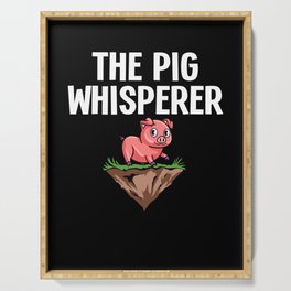 Mini Piggy Pig Farmer Funny Serving Tray