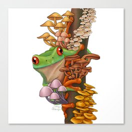 Psychedelic Frog Canvas Print