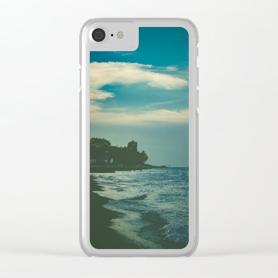 Good Bye Blue Sky Clear iPhone Case
