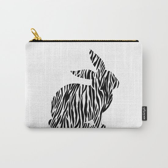 Rabbit with zebra print Carry-All Pouch