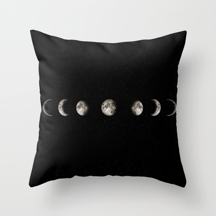 Moon Phase Throw Pillow