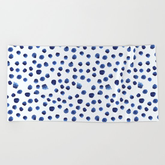 Blue brushstrokes Beach Towel