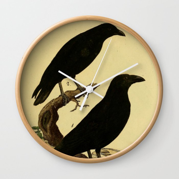 Crow And Raven Wall Clock