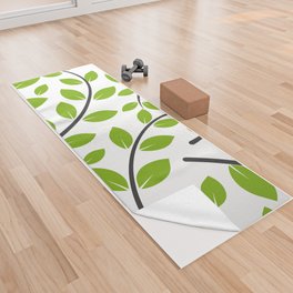 Green Leaves Pattern! Yoga Towel