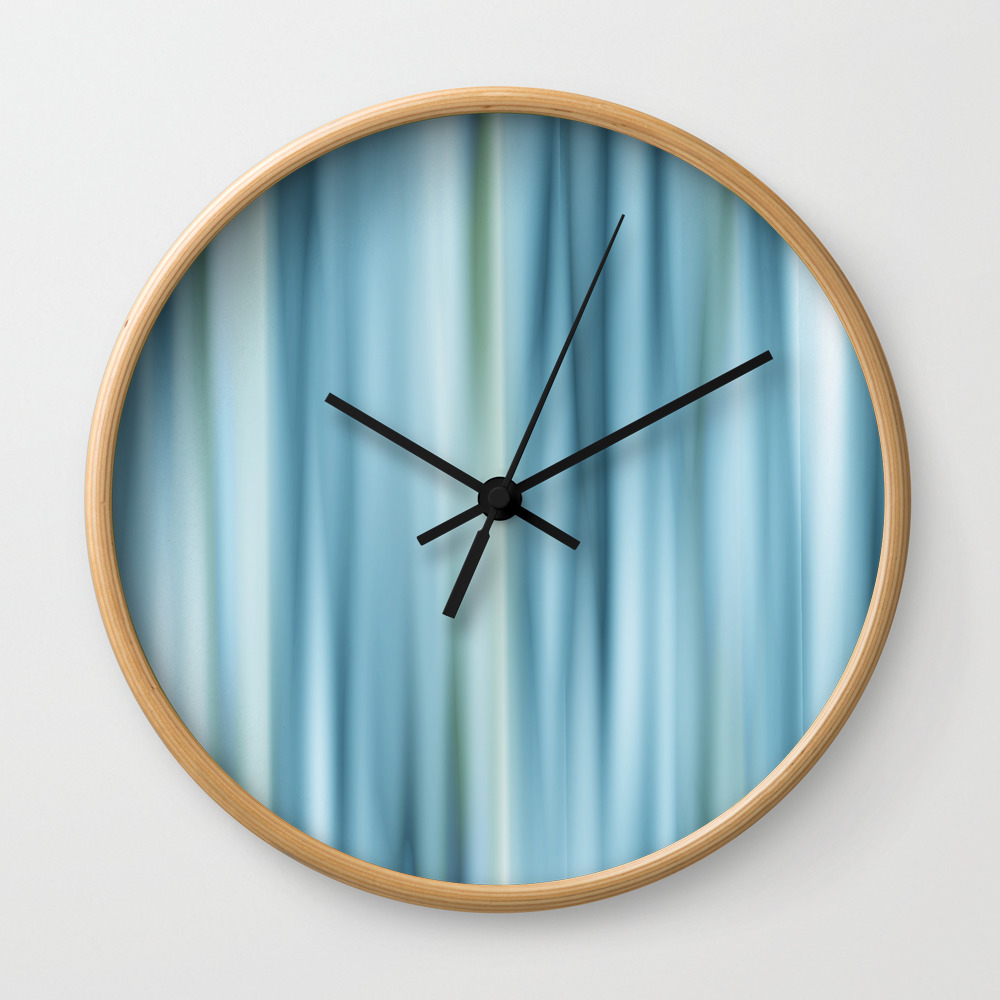 Stripes Light Blue Wall Clock By Christinebssler Society6 Stripes Light Blue Wall Clock By