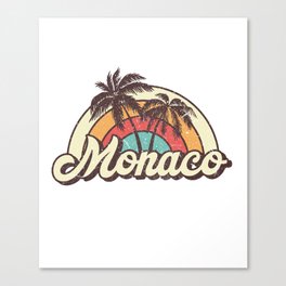 Monaco beach city Canvas Print
