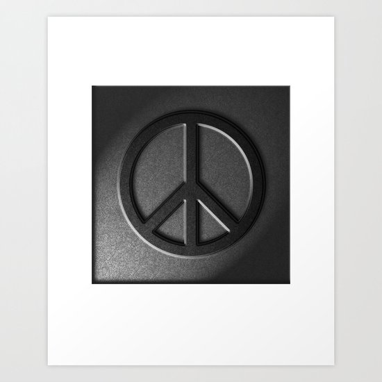 Peace Stone Texture Art Print
