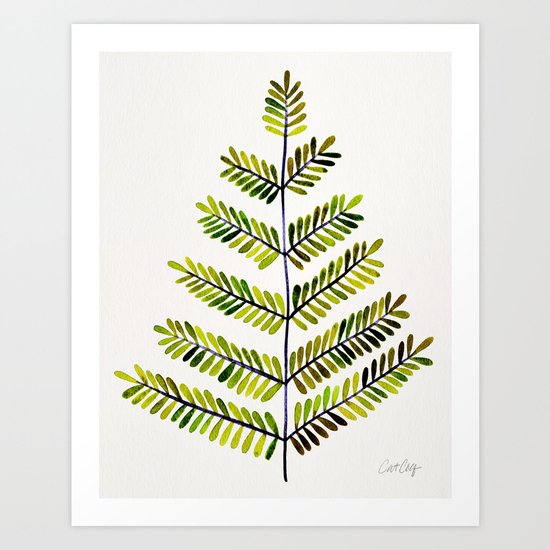 Green Leaflets Art Print
