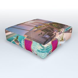 Affluent Opulent Luxe Style 2381 Mid-Century Modern Palm Springs Architecture Outdoor Floor Cushion