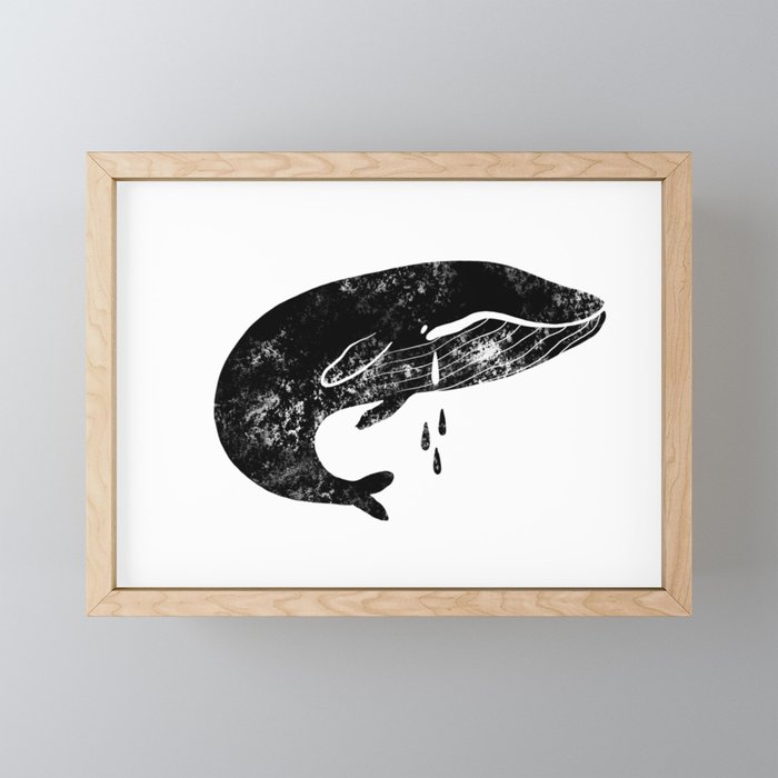 Save the Whales Framed Mini Art Print
