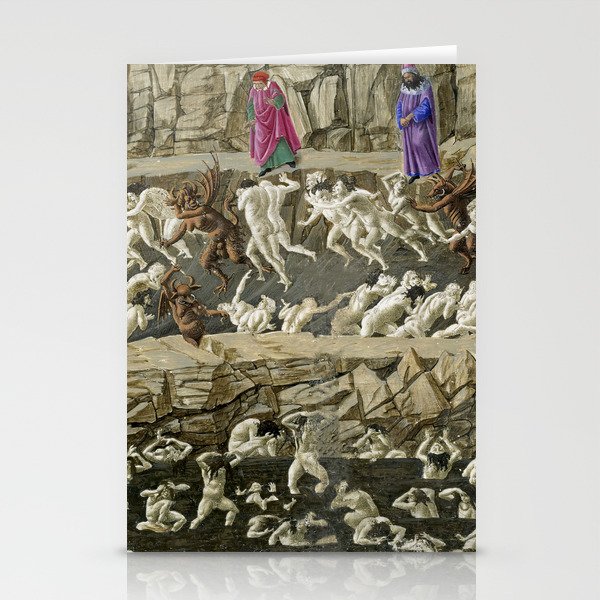 Sandro Botticelli - Inferno, Canto XVIII Stationery Cards