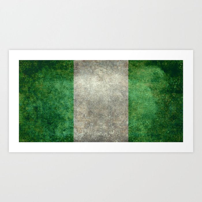 Nigerian Flag of Nigeria Art Print