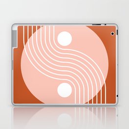 Geometric Lines and Shapes 12 - Rust and Rose Gold  Laptop Skin