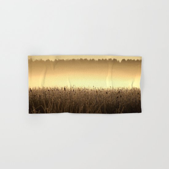 Bed Of Reeds In Golden Hour Hand & Bath Towel