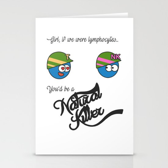 Natural Killer Cell and T lymphocyte Stationery Cards