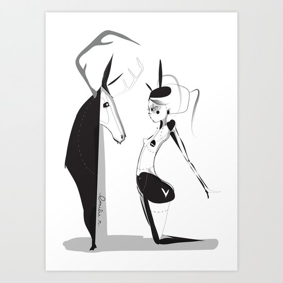 Lonely boy - Emilie Record Art Print