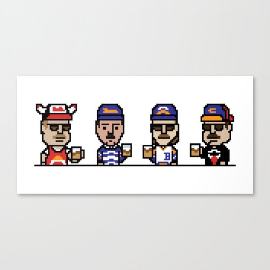 8-Bit: Superfans Canvas Print
