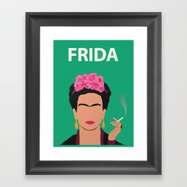 Frida Kahlo Poster Feminist Artwork Minimalist Framed Art Print