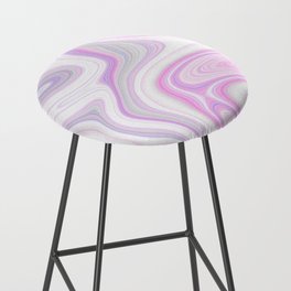 Pink & Purple Pastel Liquid Marble Pattern  Bar Stool