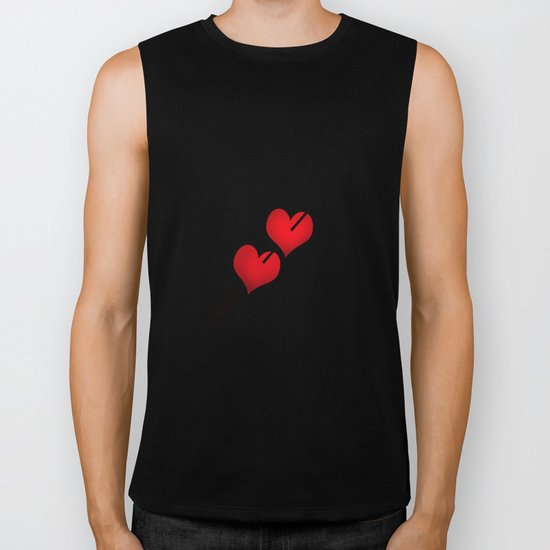 Hello love! White background . Biker Tank