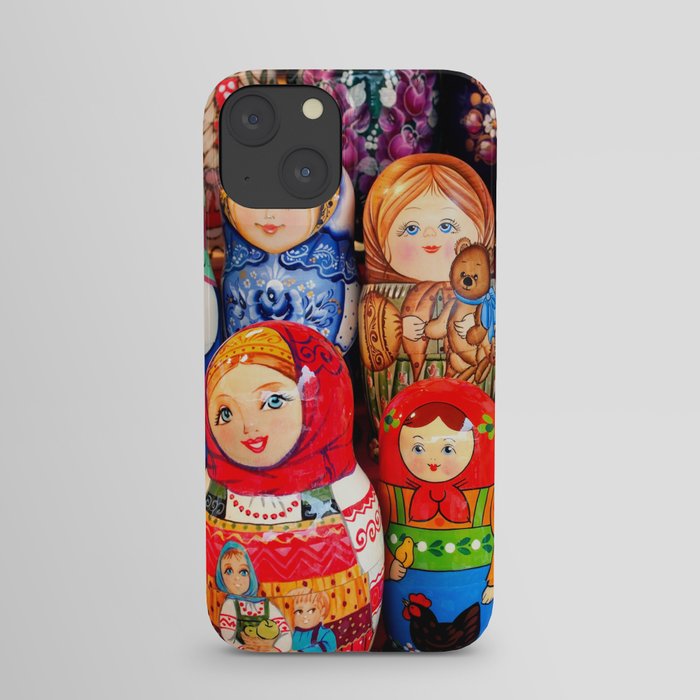 Culture. Group of matrioska, or babushka, symbol of maternity from Russia. iPhone Case