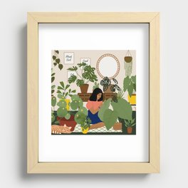 Crazy Plant Girl Recessed Framed Print