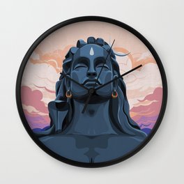 Adiyogi Shiva - The Source of Yoga Wall Clock