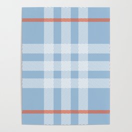 Red White and Blue Plaid - Cheery Disposition Poster