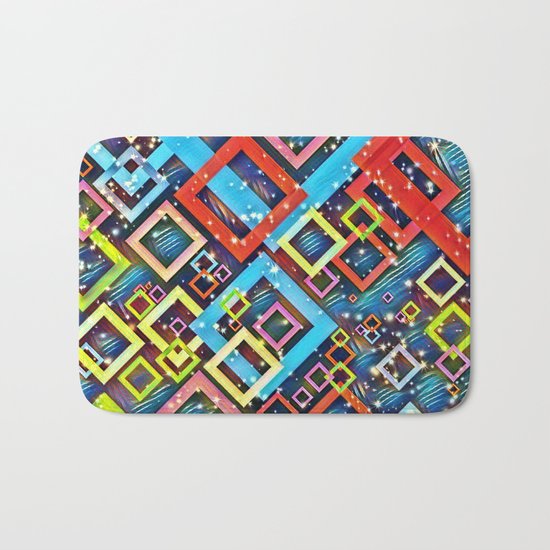 sparkling check pattern A Bath Mat
