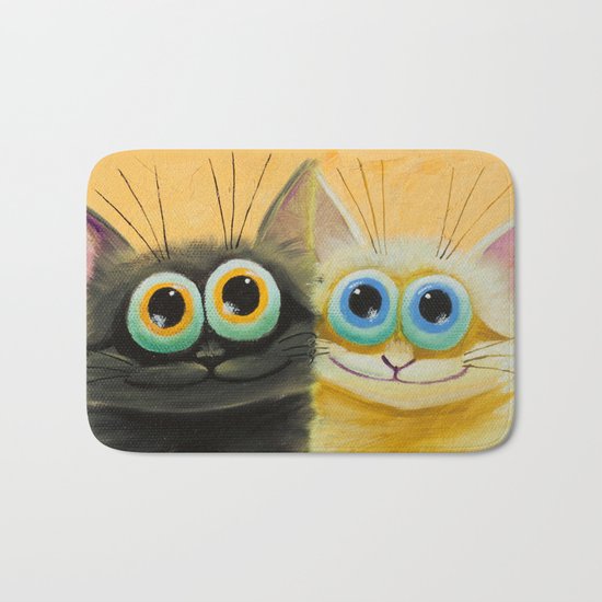 cat play Bath Mat