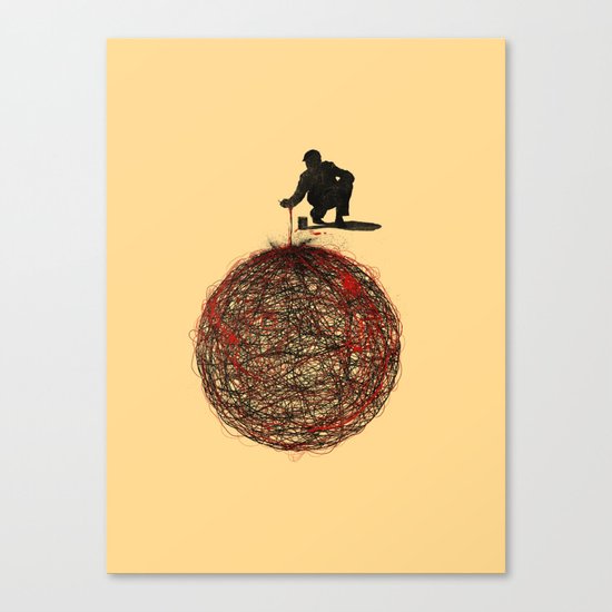 Abstract Connection Canvas Print
