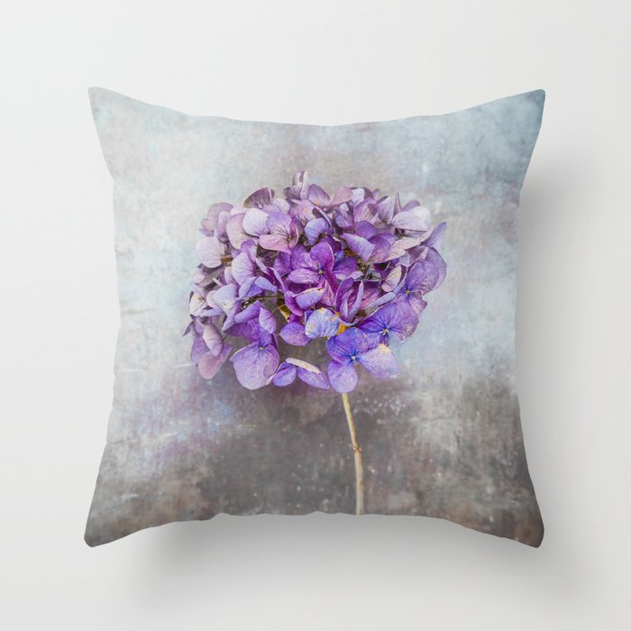 Beautiful Lilac Hydrangea Throw Pillow