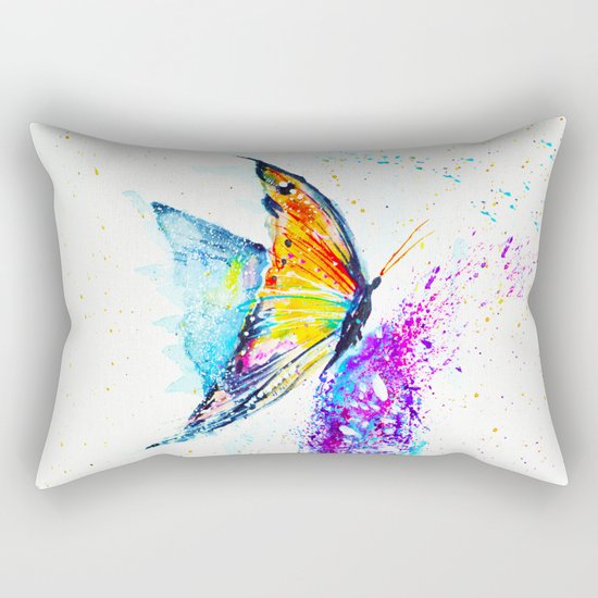 butterfly on a flower Rectangular Pillow