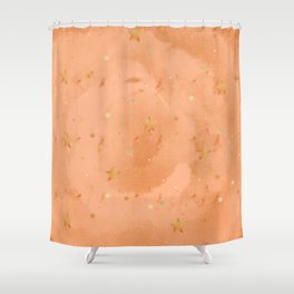 Cinnamon  Star Pattern  Shower Curtain