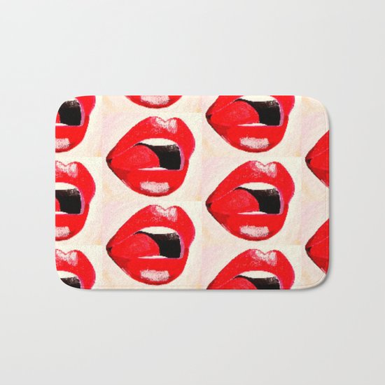 Red Lips Bath Mat