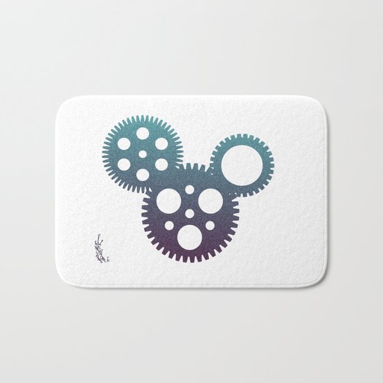 mickey mouse mechanisms Bath Mat