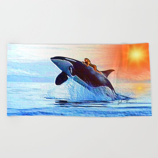 Orca Queen Beach Towel