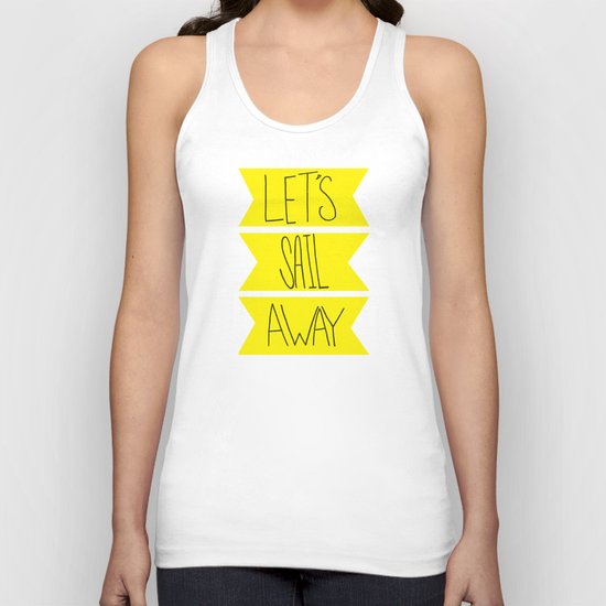 Let's Sail Away: Sandy Beach Unisex Tank Top