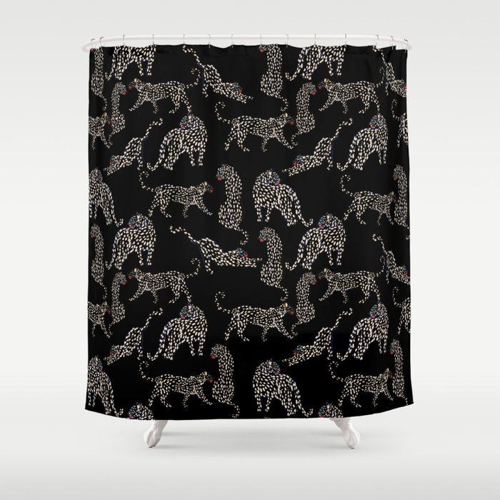 Boho modern black cheetah