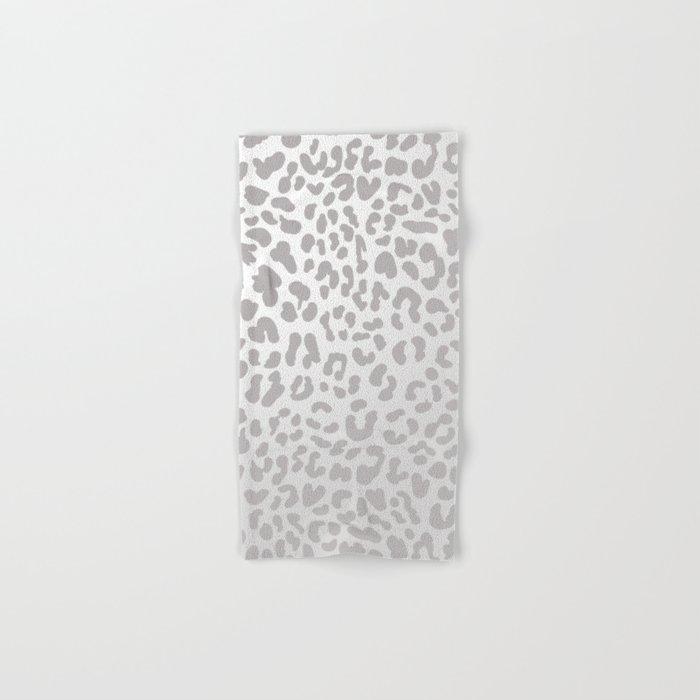 Silver Leopard Hand & Bath Towel