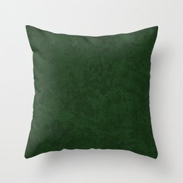 Marble Granite - Dark Emerald Green Throw Pillow