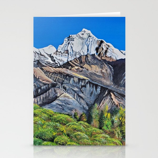 Mount Everest from Nepal Himalayan Mountains Stationery Cards